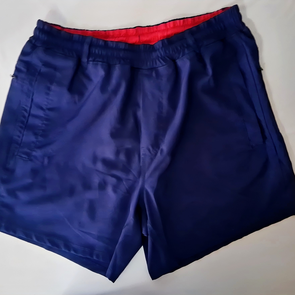 Freeballers Shorts Men's Large Navy Blue/ Red Liner